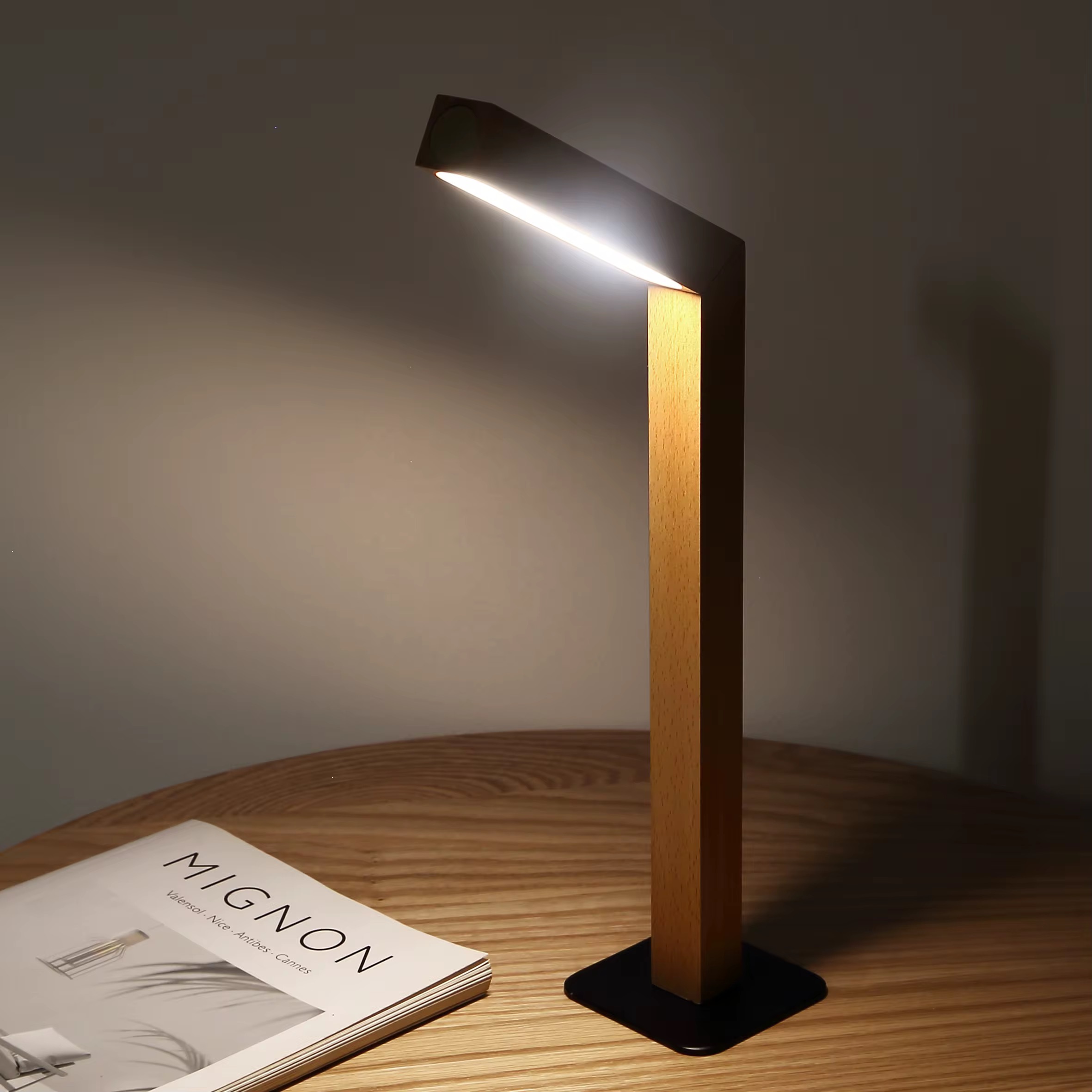 Multifunctional designer lamp with adjustable arm and modern finish